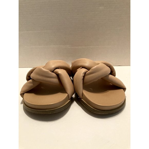 Universal Thread Cosette Sandal Women's 8 Tan Brown Slip-on Padded Flat Heel - Picture 4 of 9